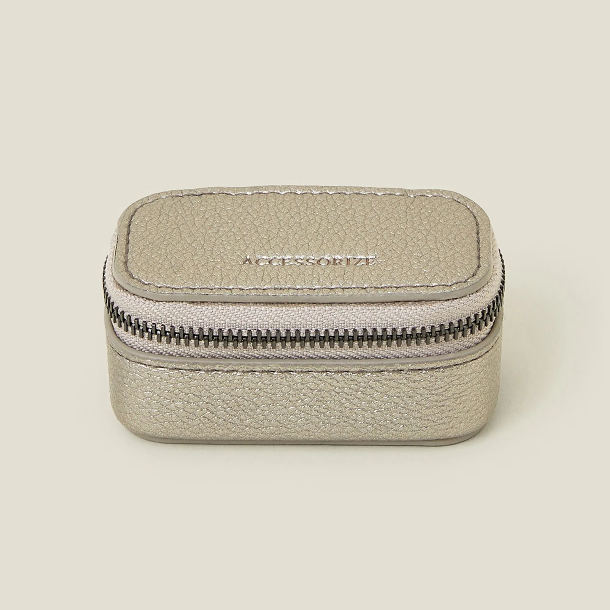 Accessorize London Women's Silver Mini Travel Jewellery Box