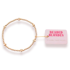 Beaded Blonde ‘Claire Fluted Gold Bracelet’