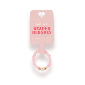 Beaded Blondes ‘Pastel Pink Pearl Ring’