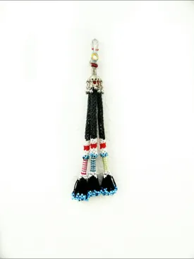 Beautiful Vintage Antique Multicolor Beaded handmade Tassel Dress Costume Supply Bohemian Afghan Tribal Kuchi Baluchi DIY Jewelry Findings