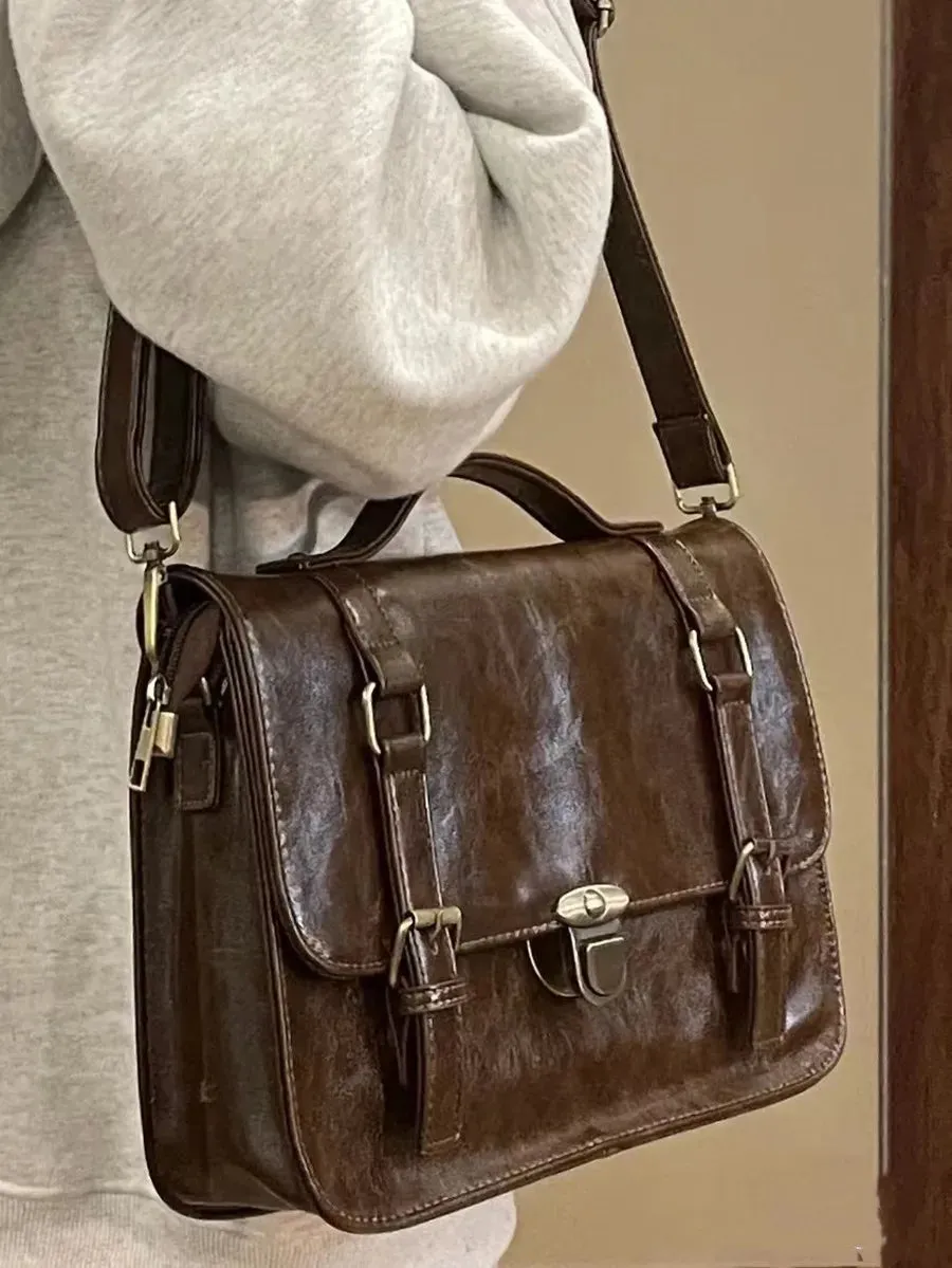 binfenxie Japanese Students Vintage Women Handbags Crossbody Streetwear Preppy Y2k Fashion Messenger Bag Trendy All Match Casual Backpacks
