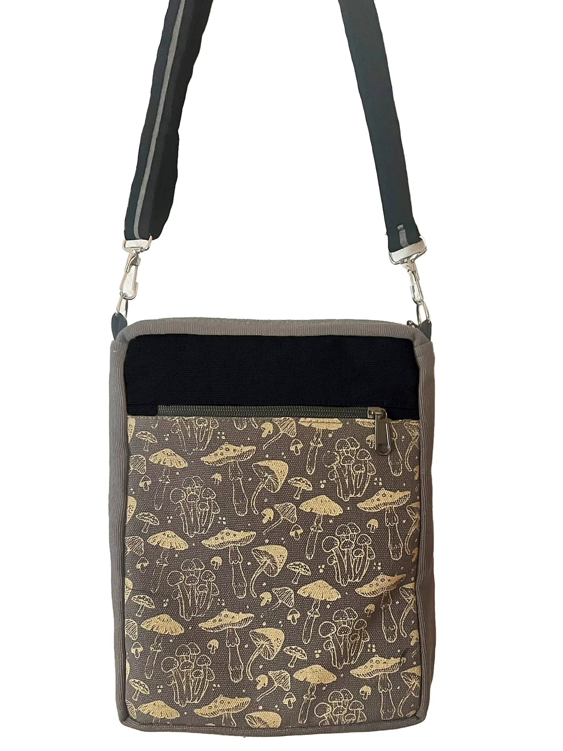 Black Crossbody Bag Mushrooms