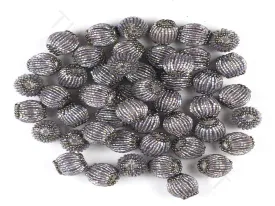Black Rainbow Woven Beaded Beads
