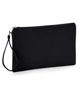 Black/Black - Canvas wristlet pouch