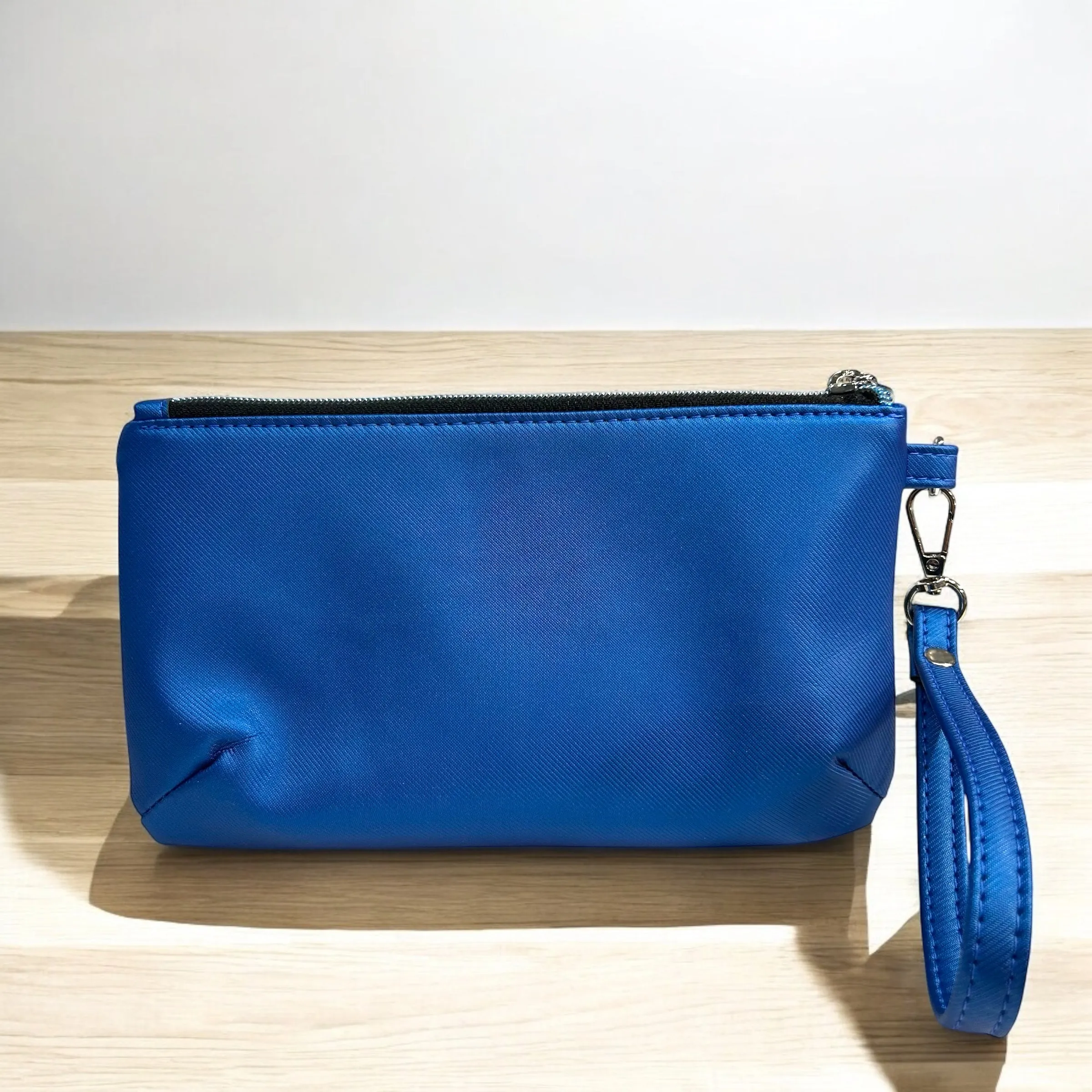 Blue and Abstract Print Handcrafted Wristlet