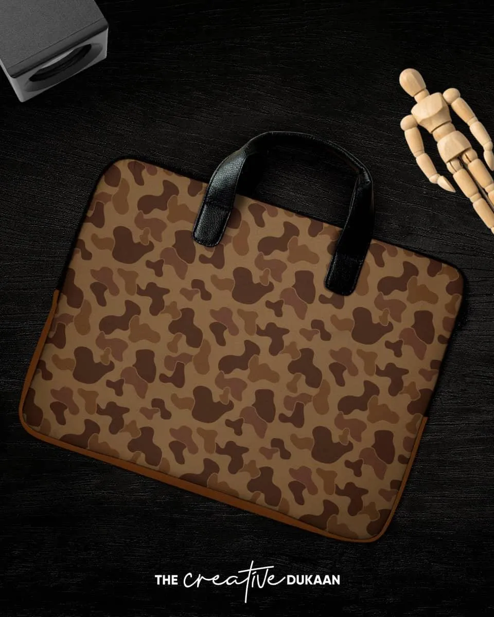 Brown Camouflage Cool Laptop Sleeve Bag
