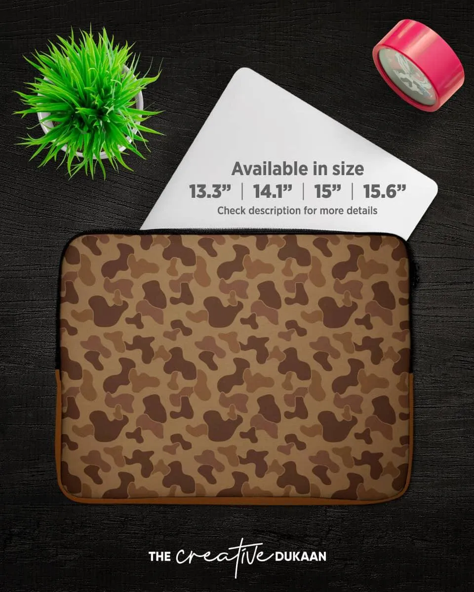 Brown Camouflage Cool Laptop Sleeve Bag