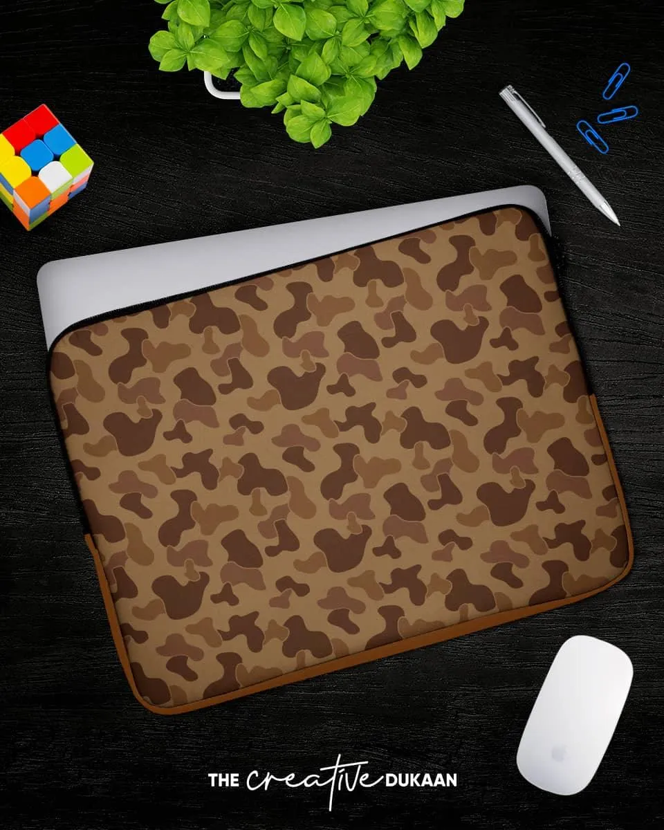 Brown Camouflage Cool Laptop Sleeve Bag