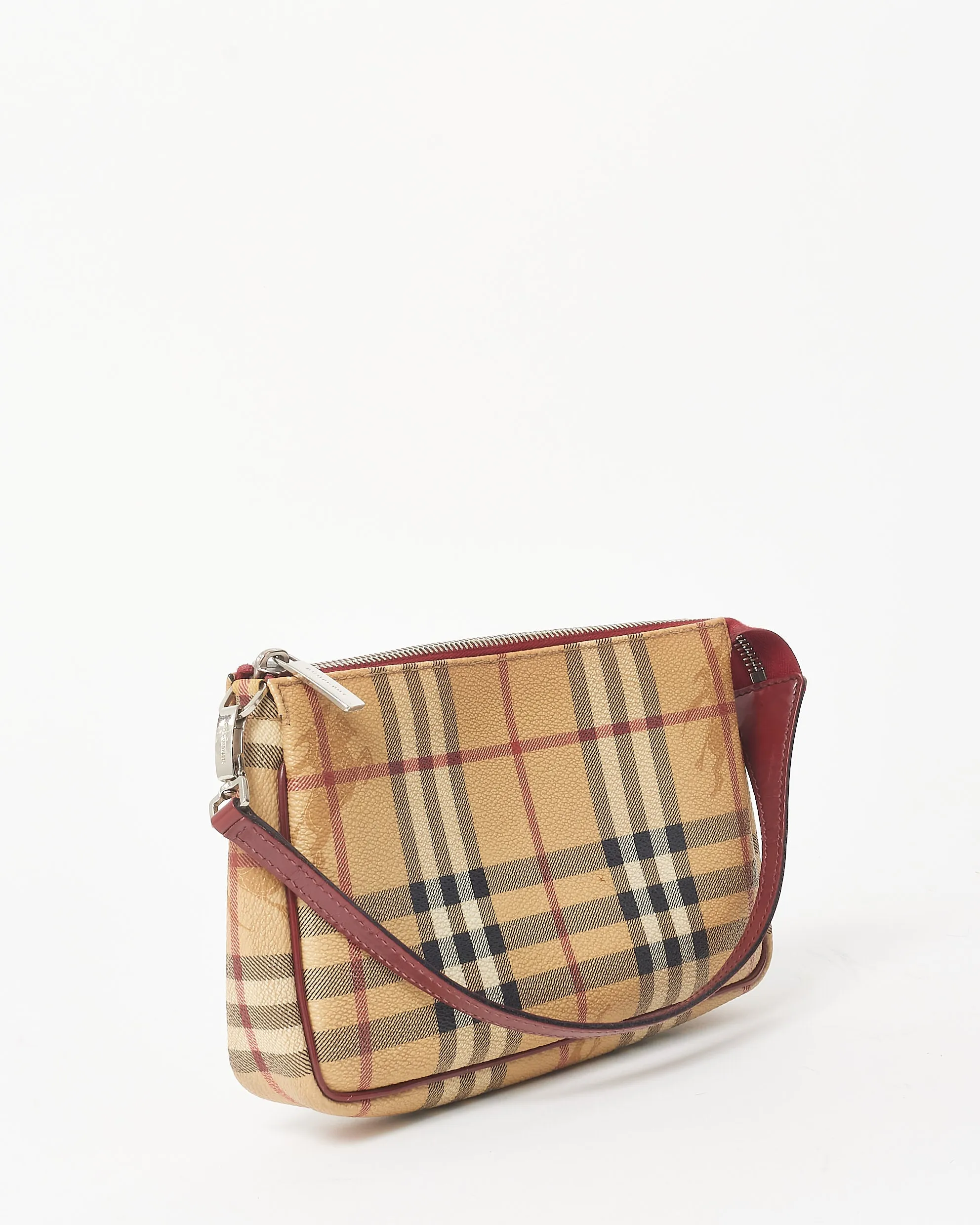 Burberry Haymarket Check Coated Canvas Pochette D'Accessoires
