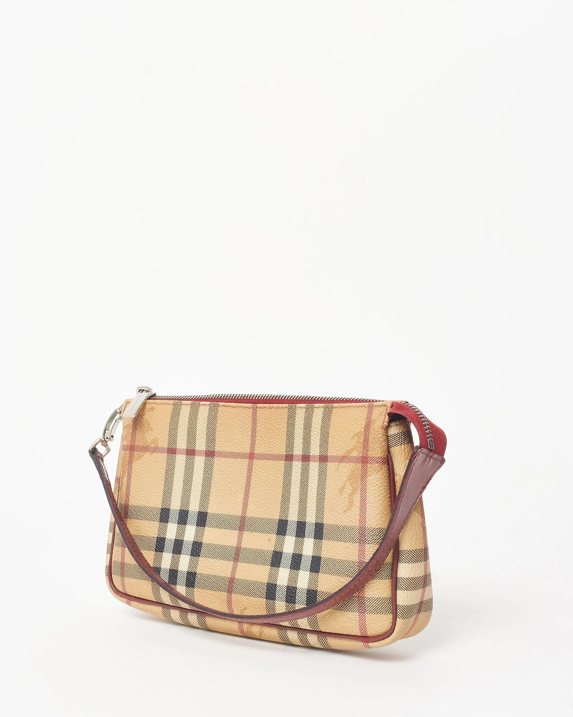 Burberry Haymarket Check Coated Canvas Pochette D'Accessoires