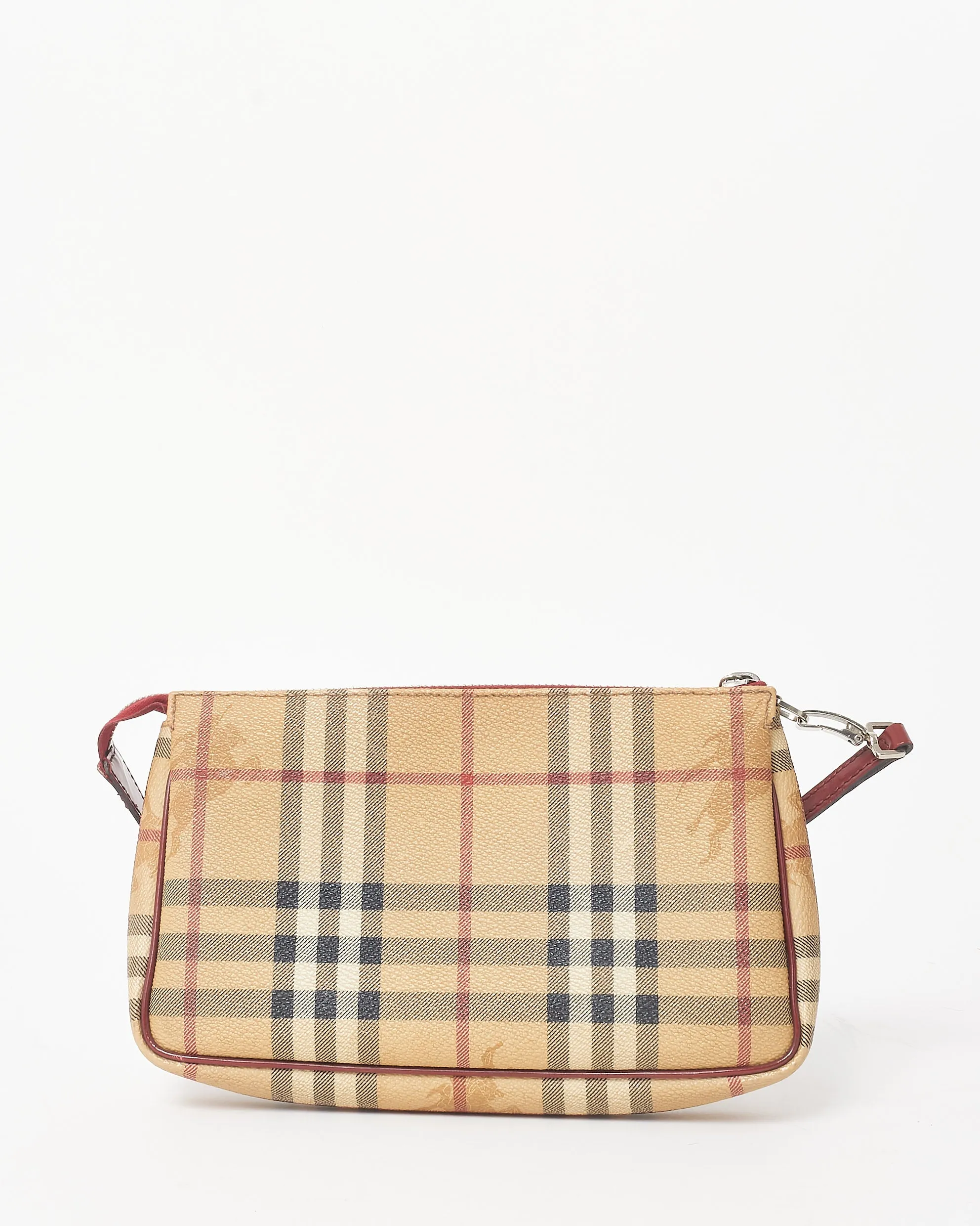 Burberry Haymarket Check Coated Canvas Pochette D'Accessoires