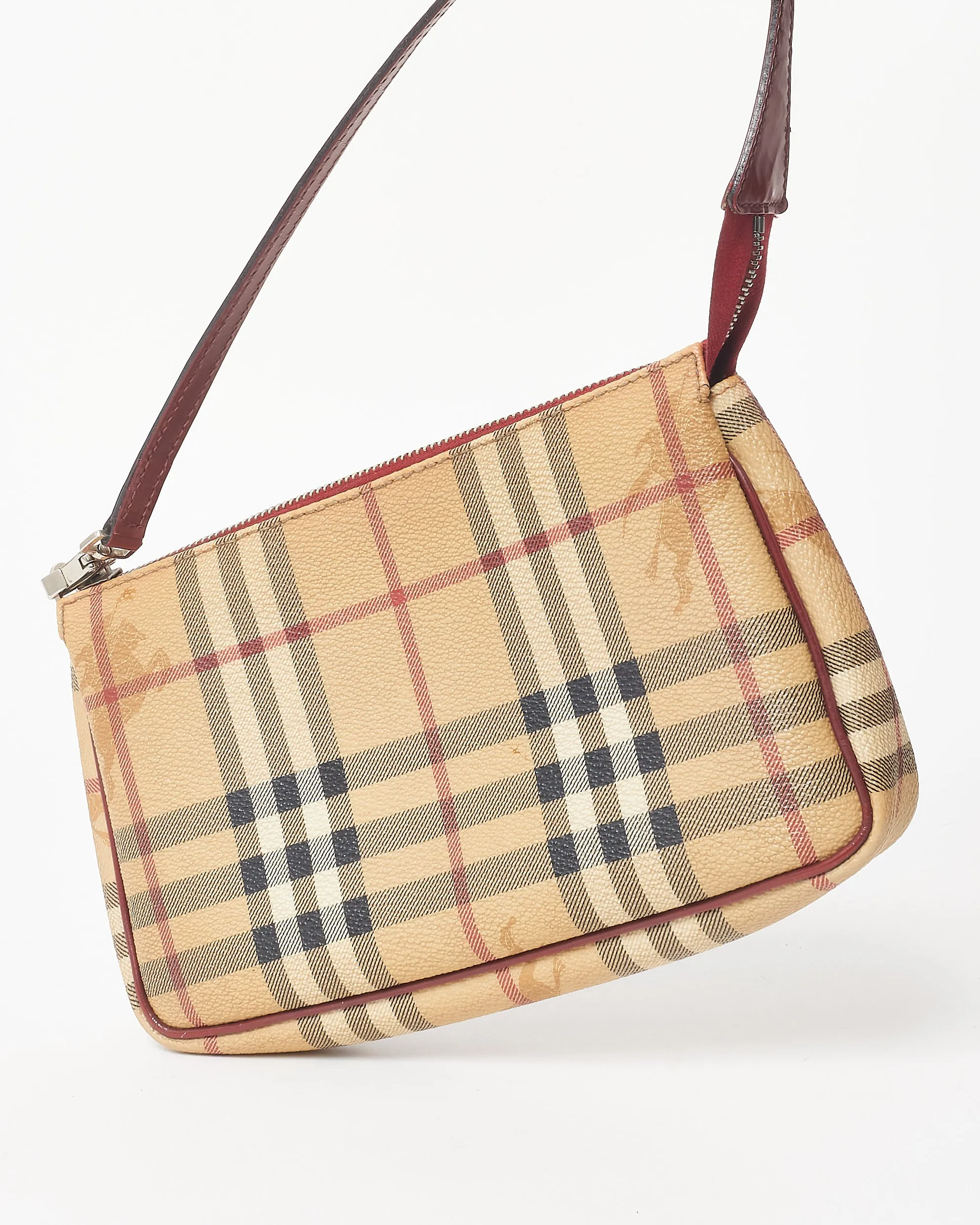Burberry Haymarket Check Coated Canvas Pochette D'Accessoires