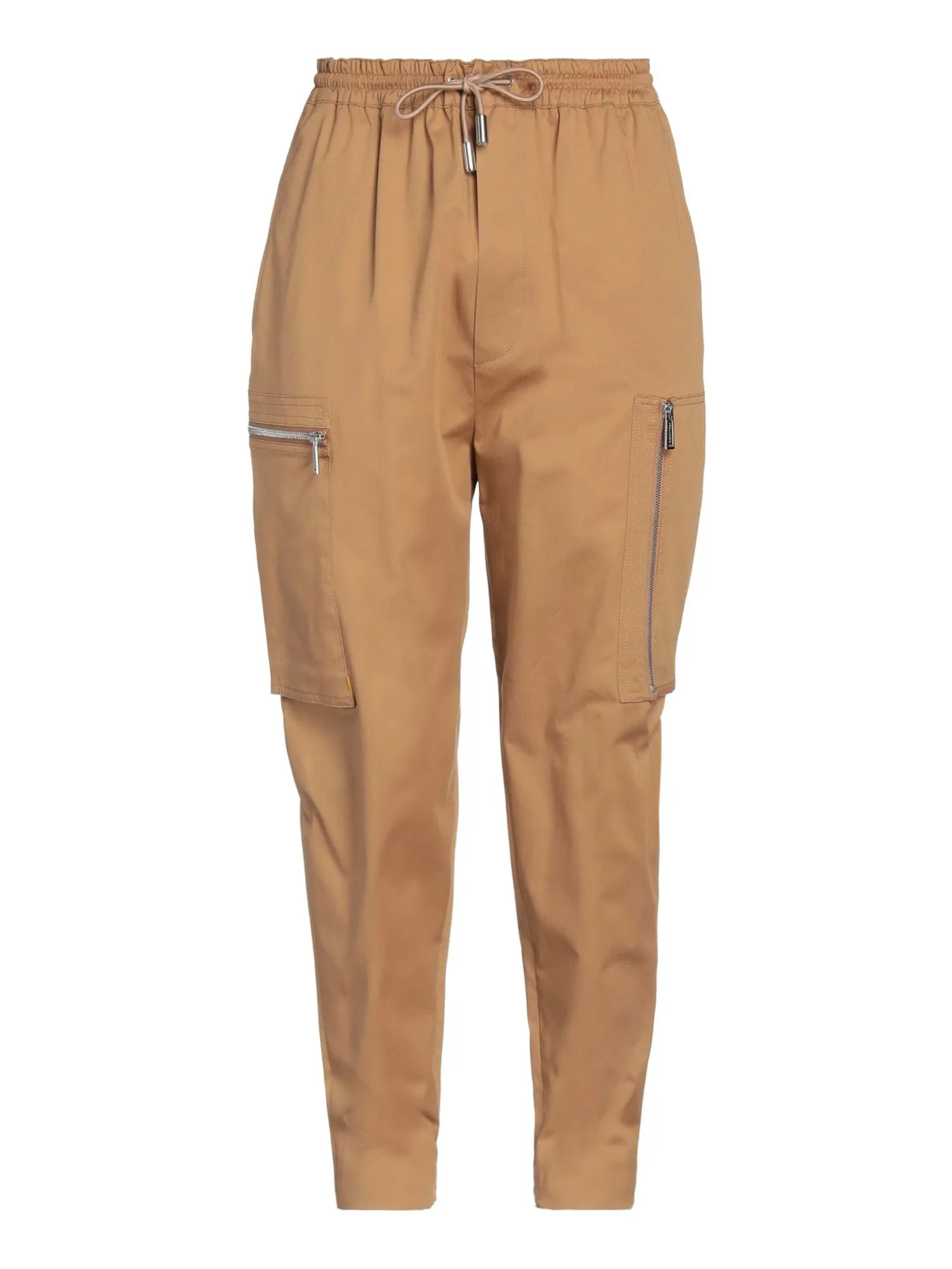 CALVIN KLEIN Womens Brown Stretch Pocketed Zippered Pull-on Drawstring Elastic Waist Straight leg Pants