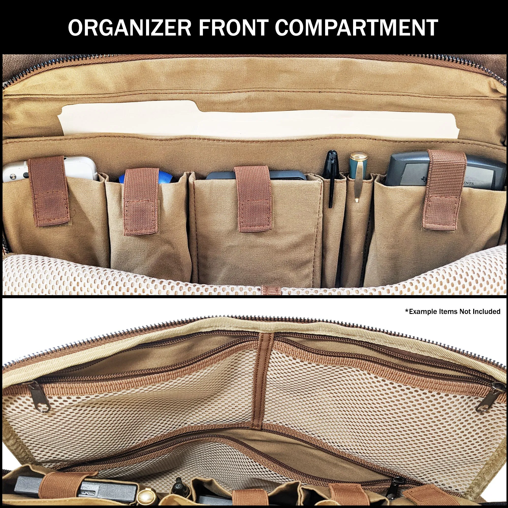 Canvas Messenger  Laptop Case;  Satchel  Organizer