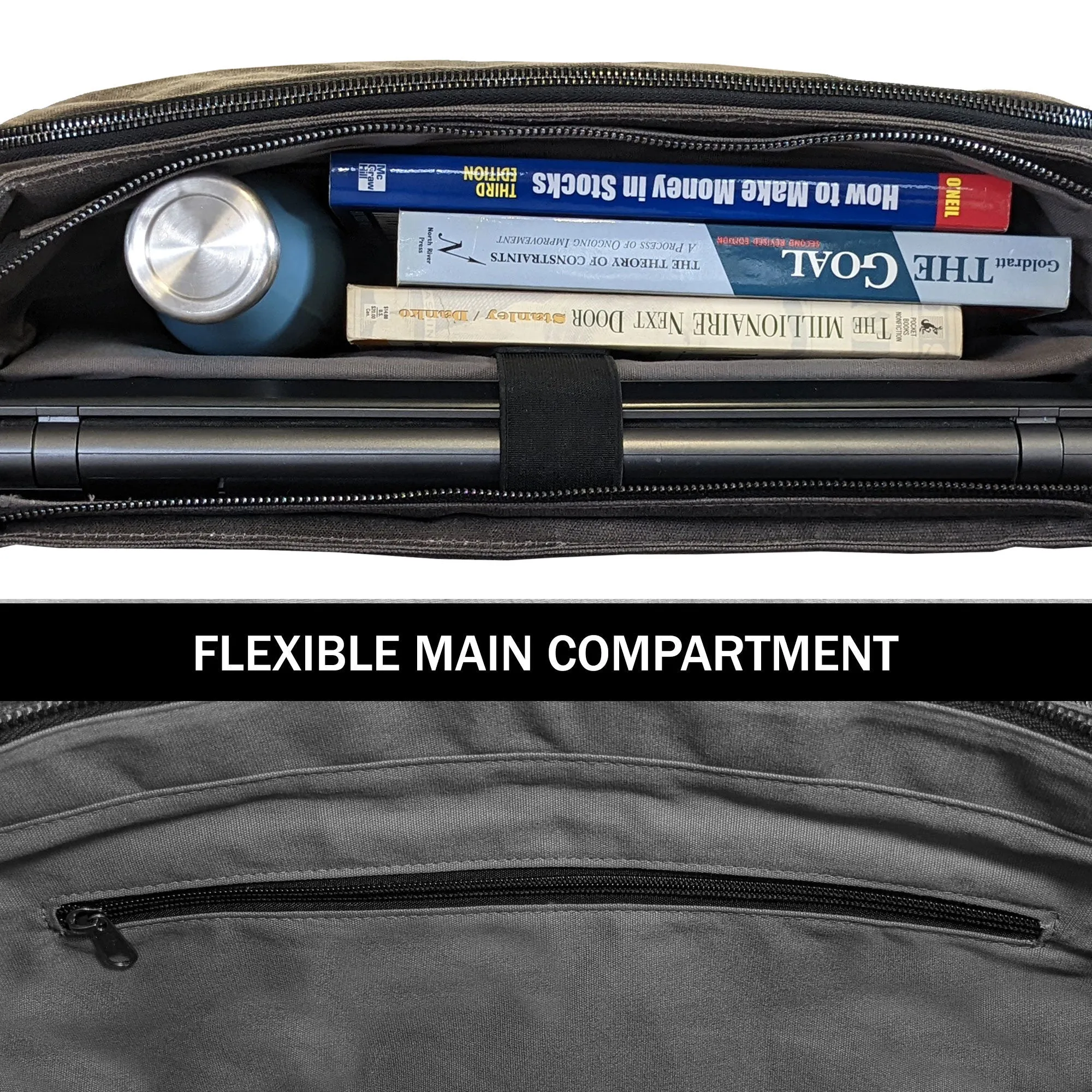 Canvas Messenger  Laptop Case;  Satchel  Organizer