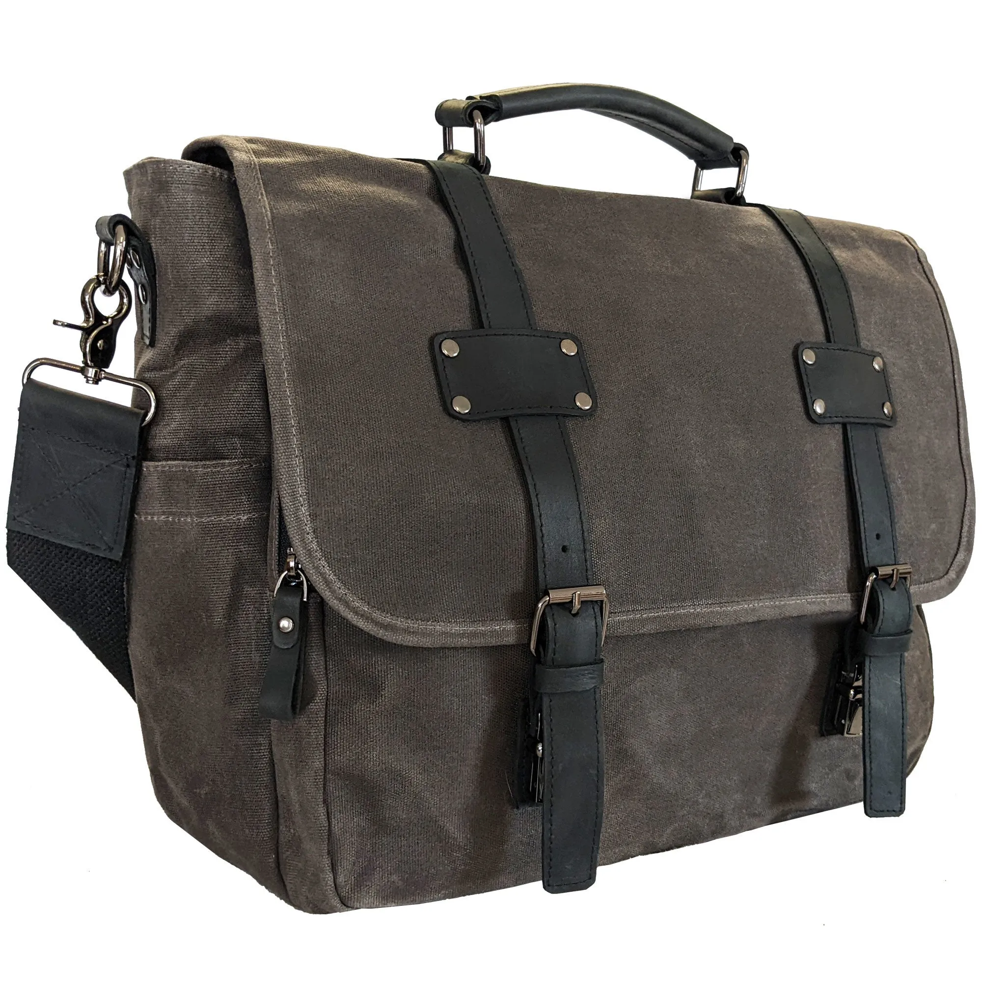Canvas Messenger  Laptop Case;  Satchel  Organizer