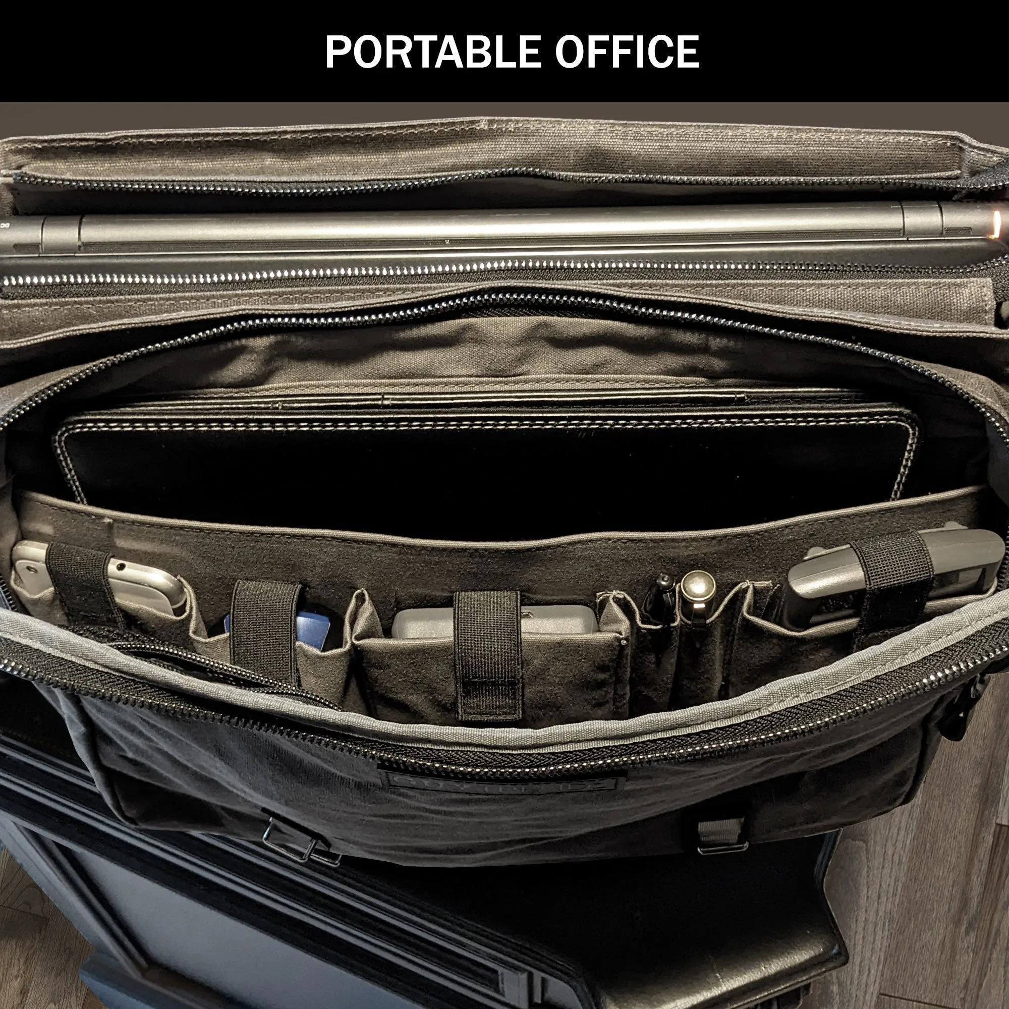 Canvas Messenger  Laptop Case;  Satchel  Organizer