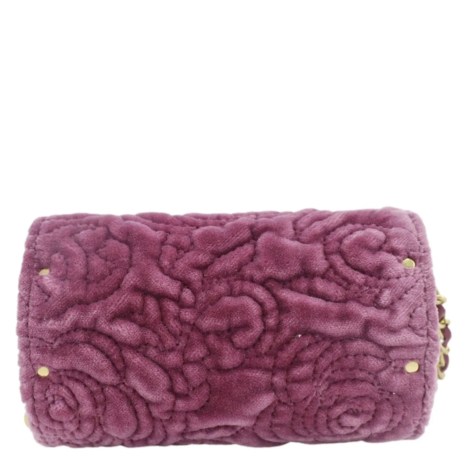 CHANEL Camellia Velvet Chain Vanity Bag Pink