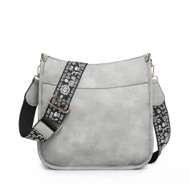 Crossbody with Guitar Strap-Light Grey