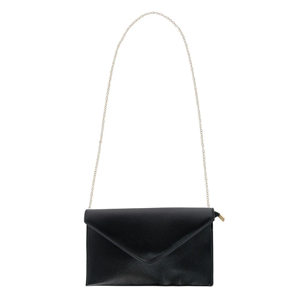 CTM® Women's Glossy Metallic Envelope Wristlet Clutch Handbag