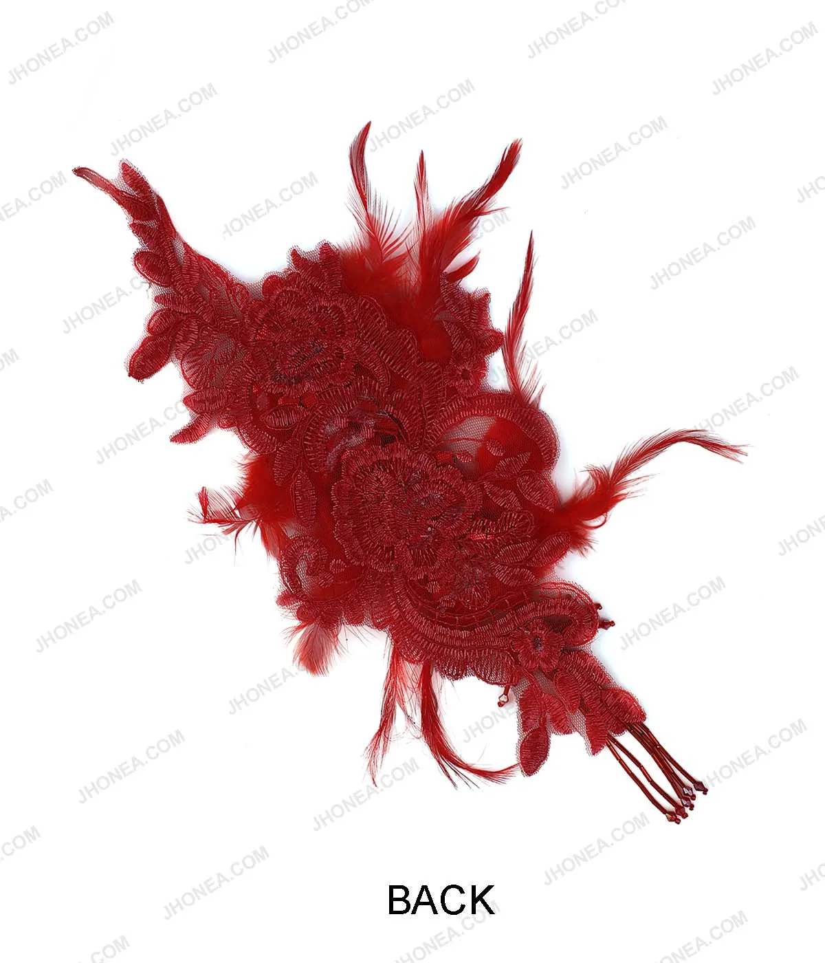 Decorative Designer Diamonds Beaded Tassel Embroidery Patch
