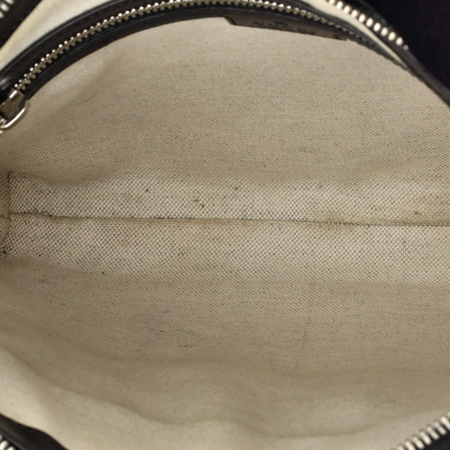 Front Zip Messenger GG Embossed Perforated Leather Small