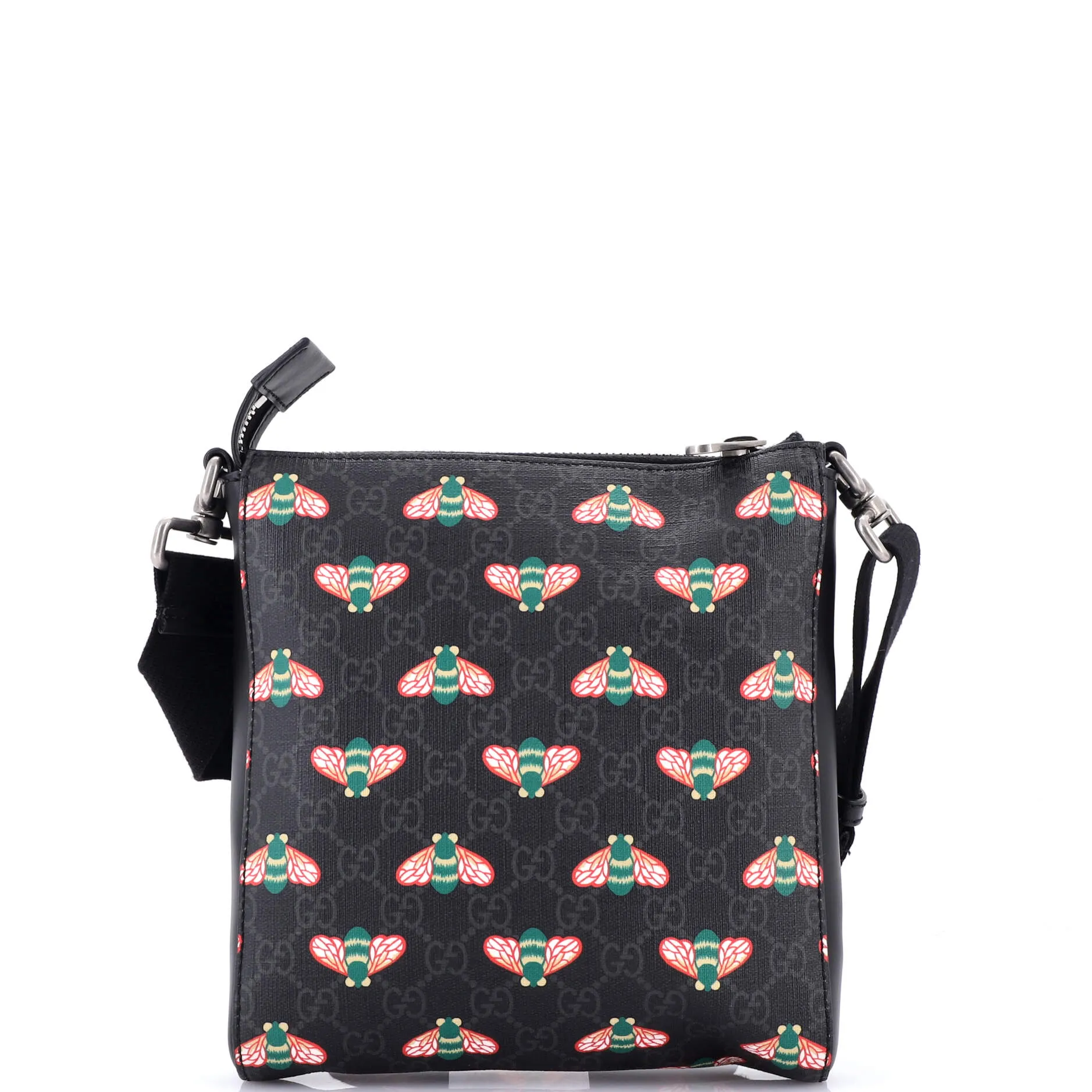 Front Zip Messenger Printed GG Coated Canvas Medium