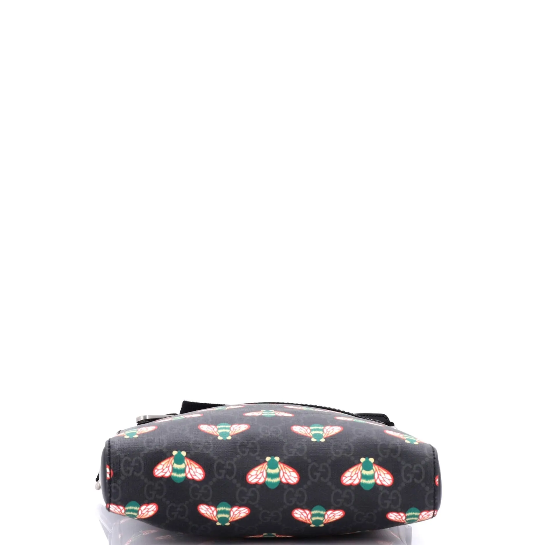 Front Zip Messenger Printed GG Coated Canvas Medium