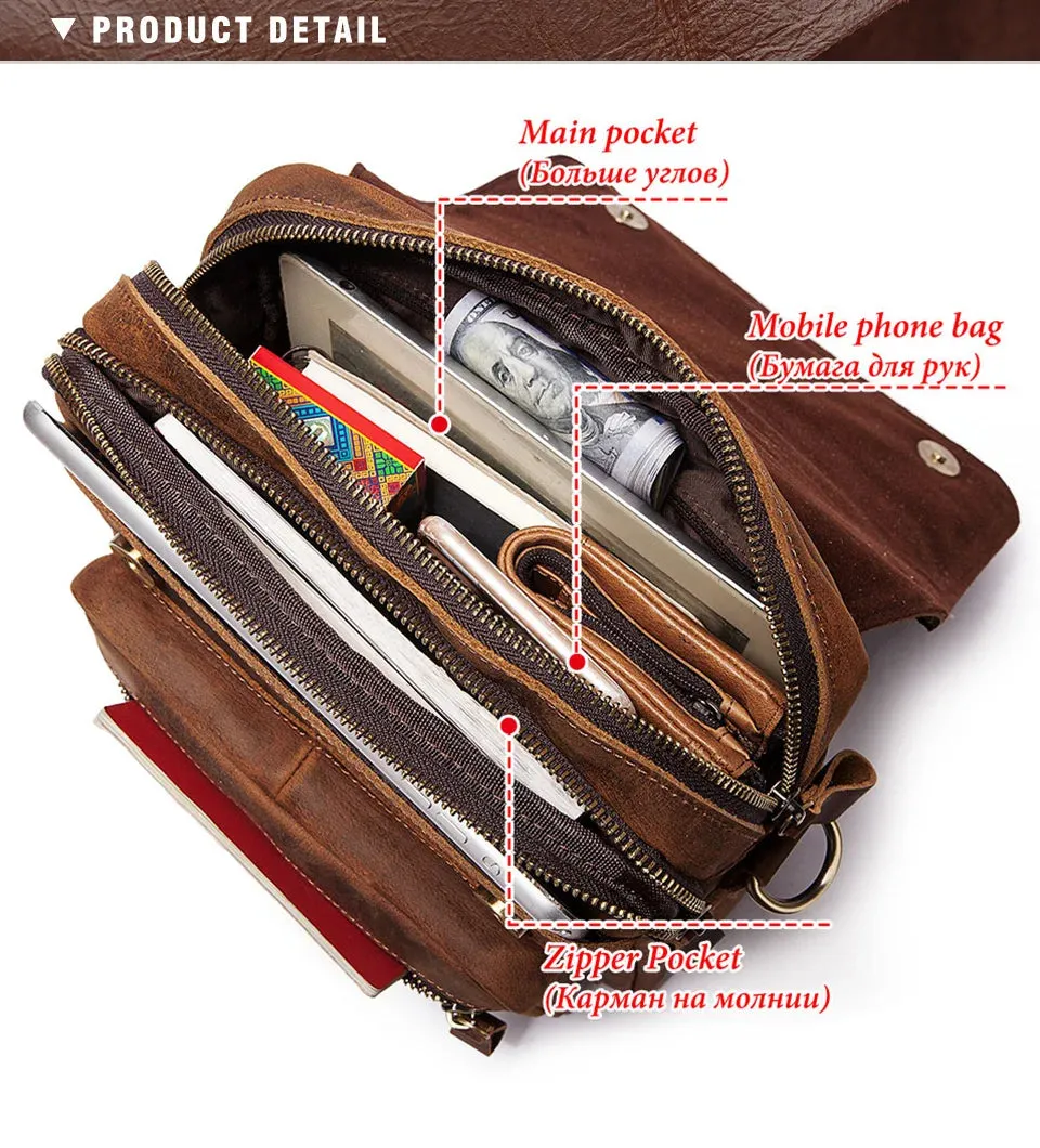 Genuine Leather Business Messenger Bag