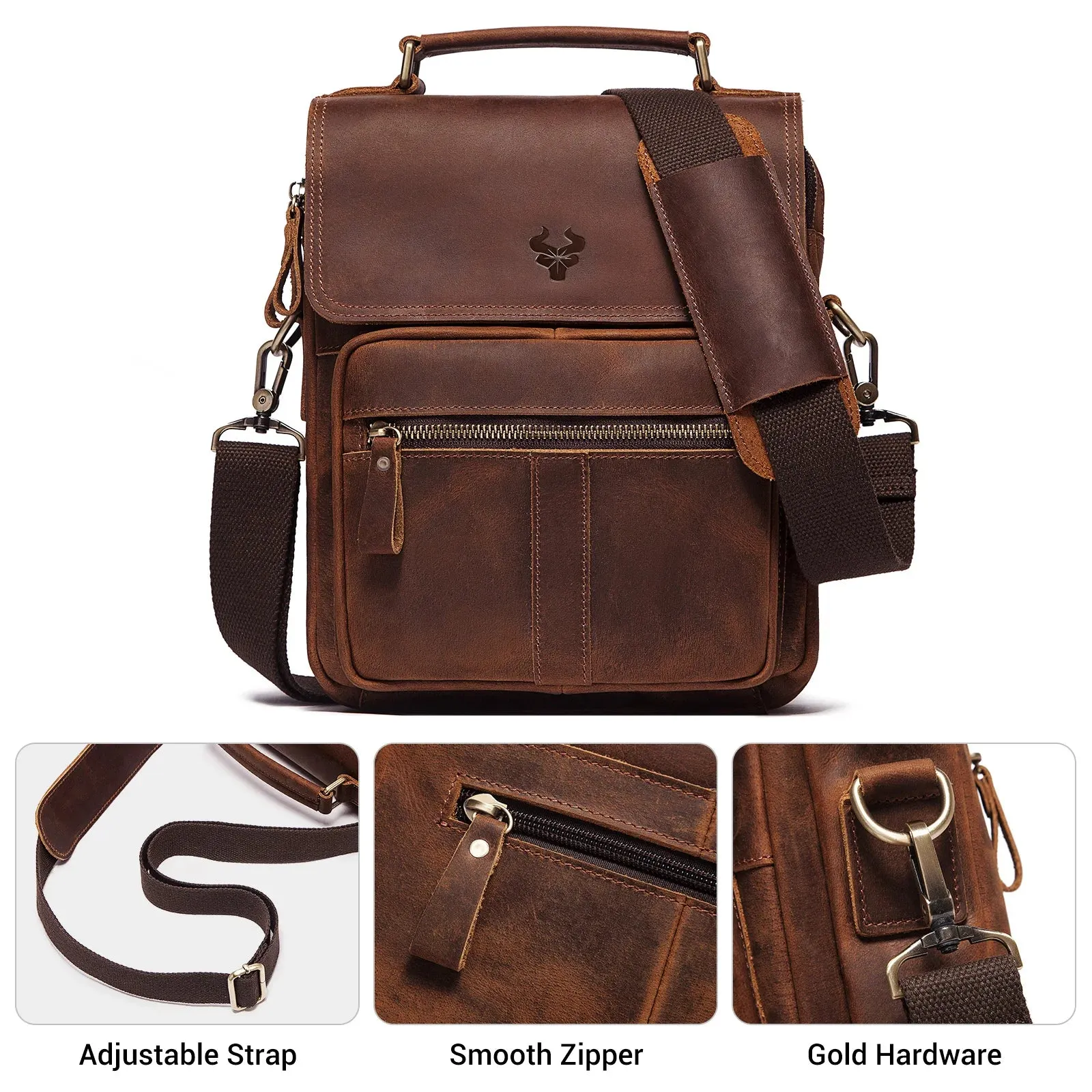 Genuine Leather Business Messenger Bag