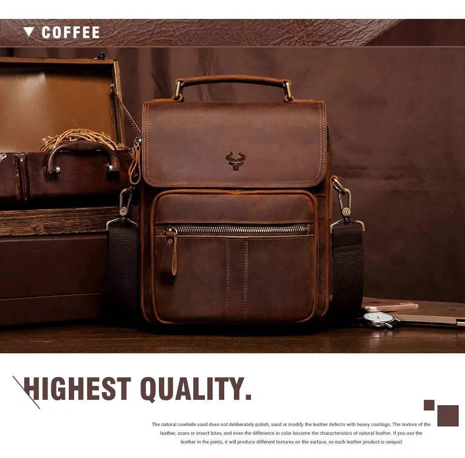 Genuine Leather Business Messenger Bag