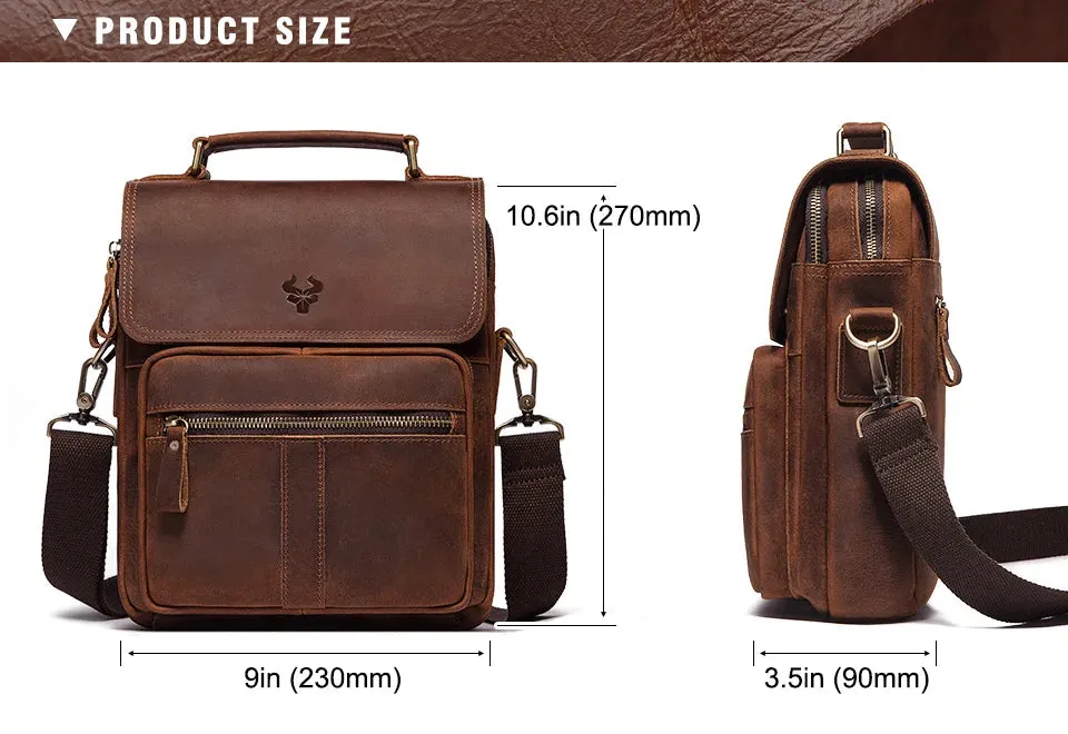 Genuine Leather Business Messenger Bag