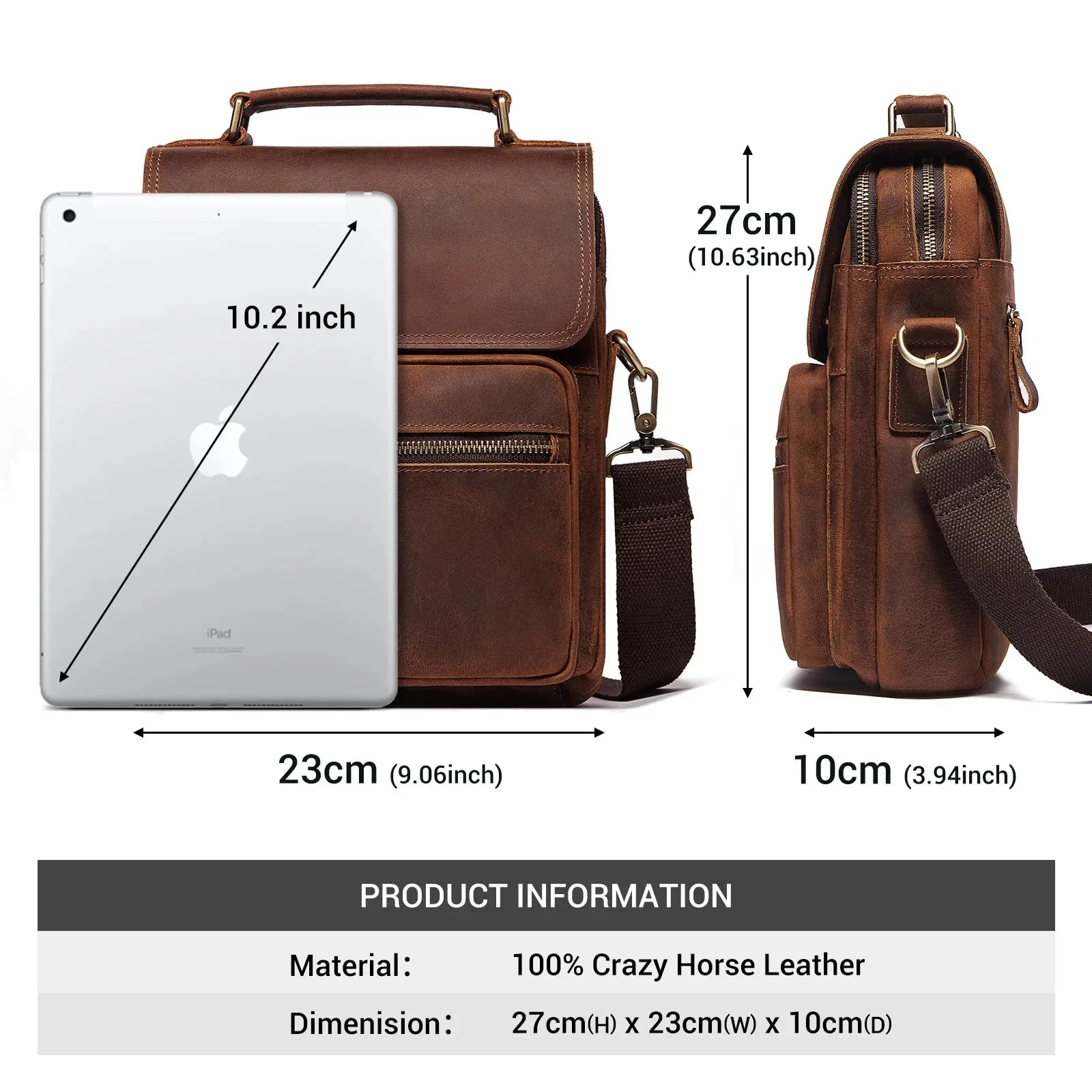 Genuine Leather Business Messenger Bag
