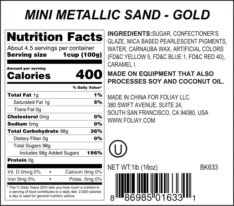 Gold Mini Metallic Sand