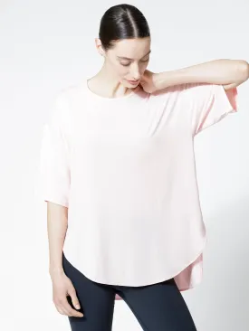 HI LO OVERSIZE TEE, BALLET PINK
