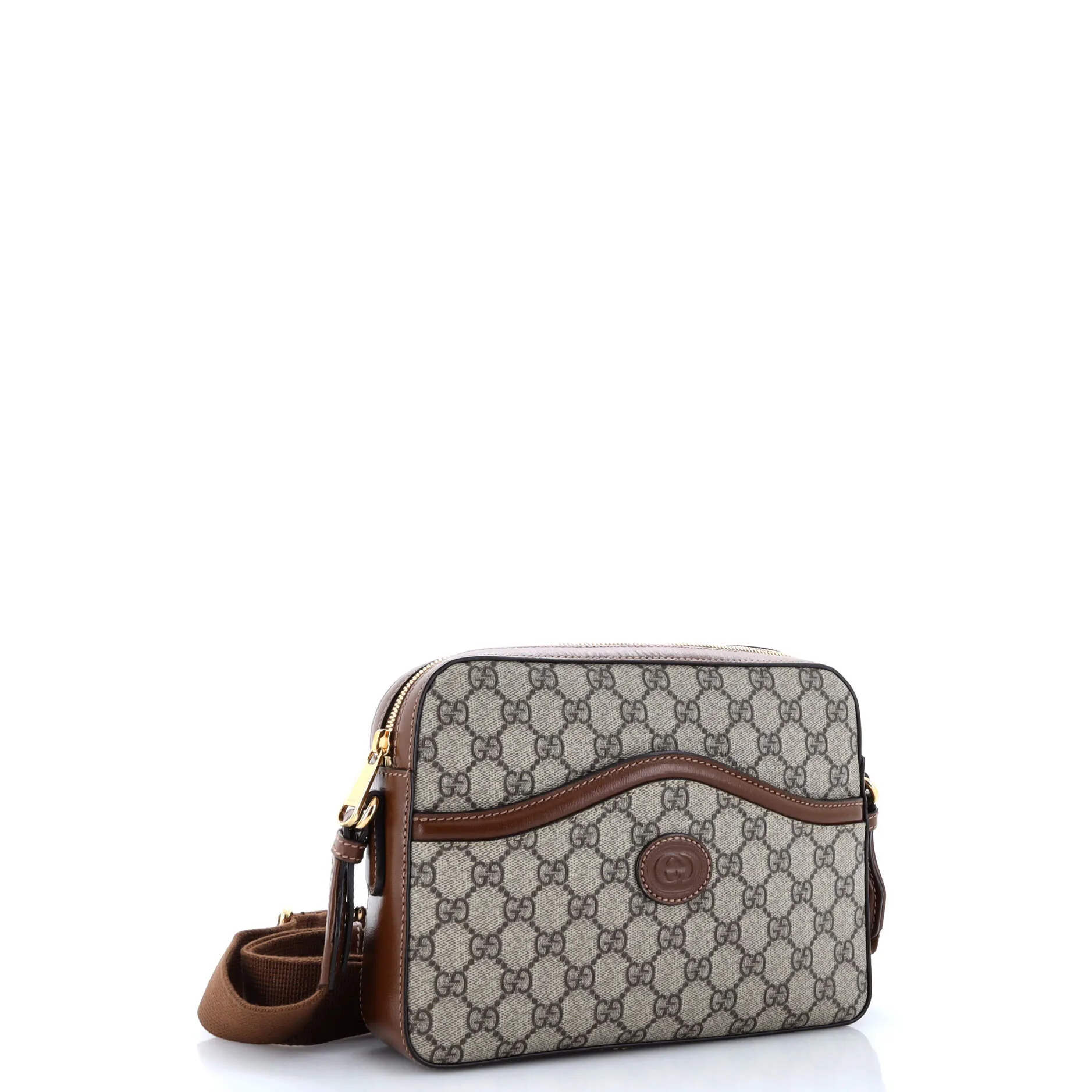 Interlocking G Messenger Camera Bag GG Coated Canvas