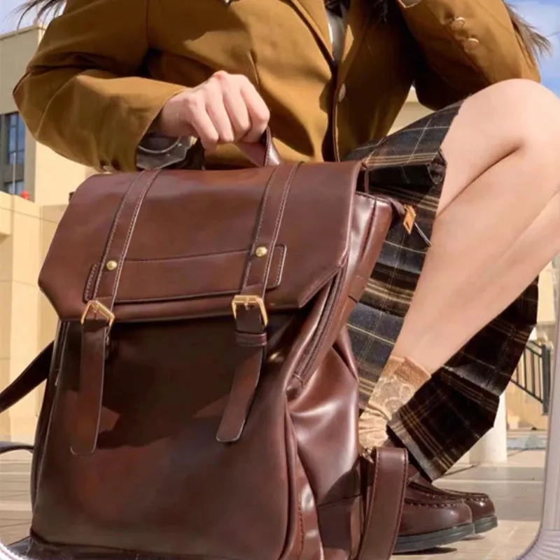 Japanese Jk Preppy Women Backpacks Students Vintage Schoolbags New Casual Streetwear Shoulder Handbags Y2k Aesthetic Trendy