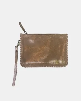 LAILA WRISTLET POUCH IN ROSE GOLD