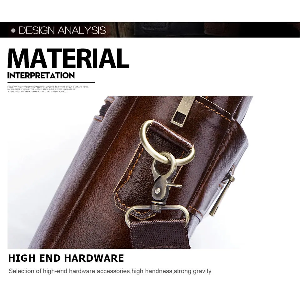 Luxury Genuine Leather Men's Briefcase