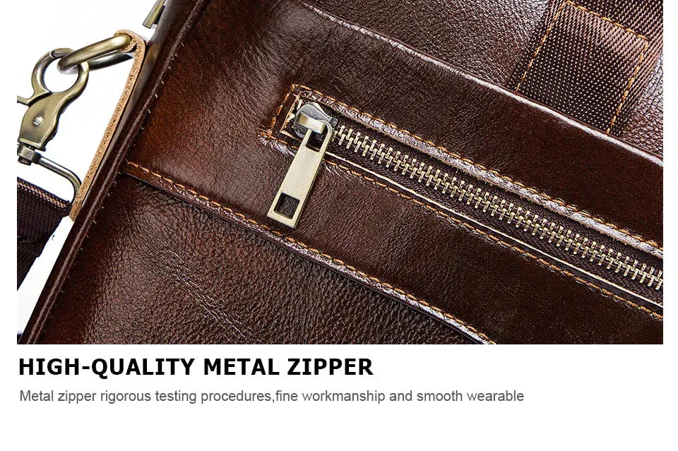 Luxury Genuine Leather Men's Briefcase