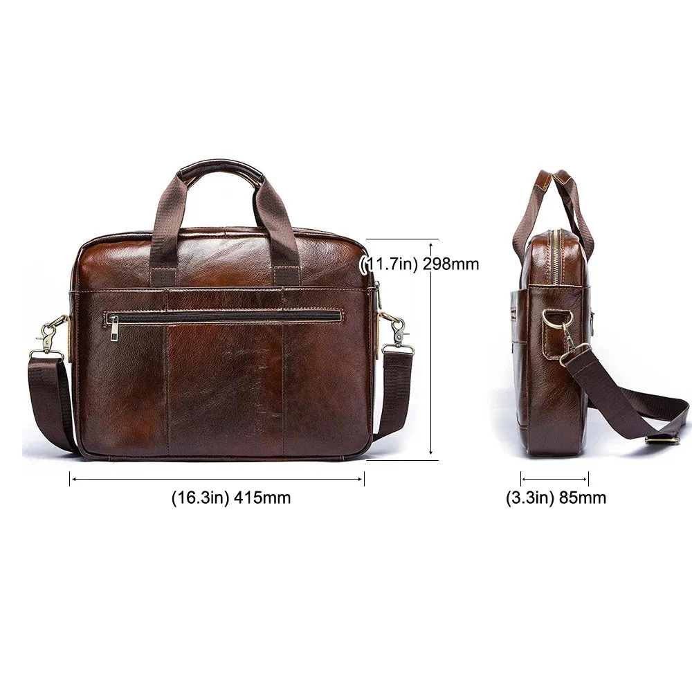 Luxury Genuine Leather Men's Briefcase