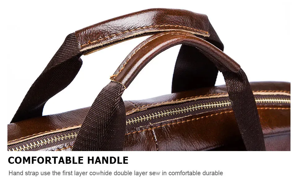 Luxury Genuine Leather Men's Briefcase