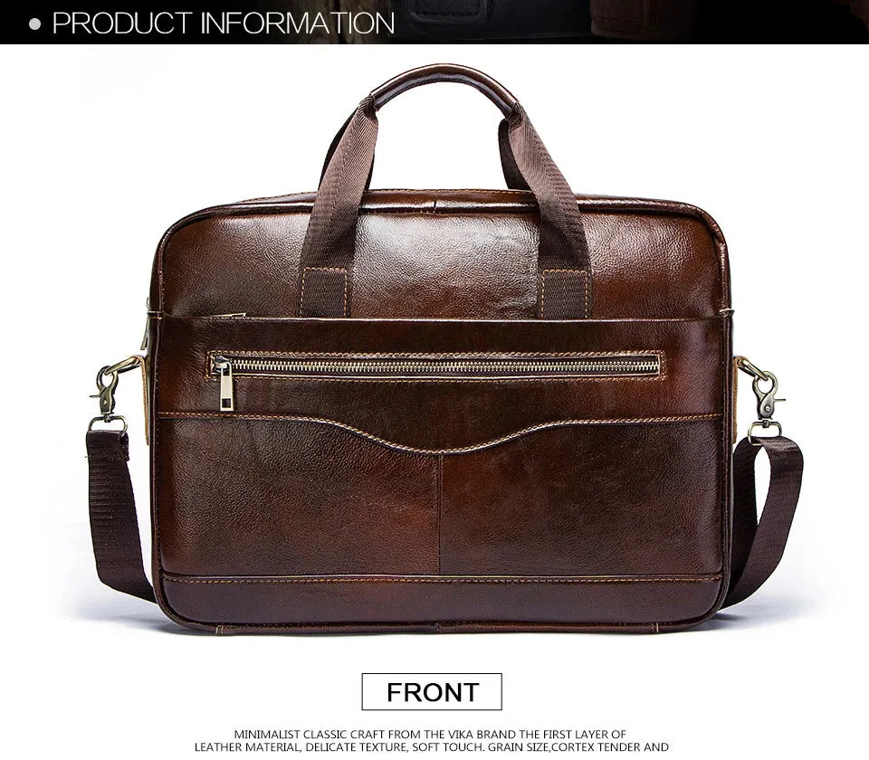 Luxury Genuine Leather Men's Briefcase