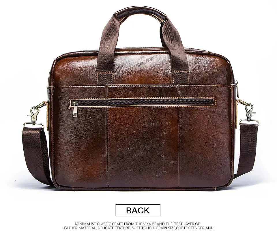 Luxury Genuine Leather Men's Briefcase