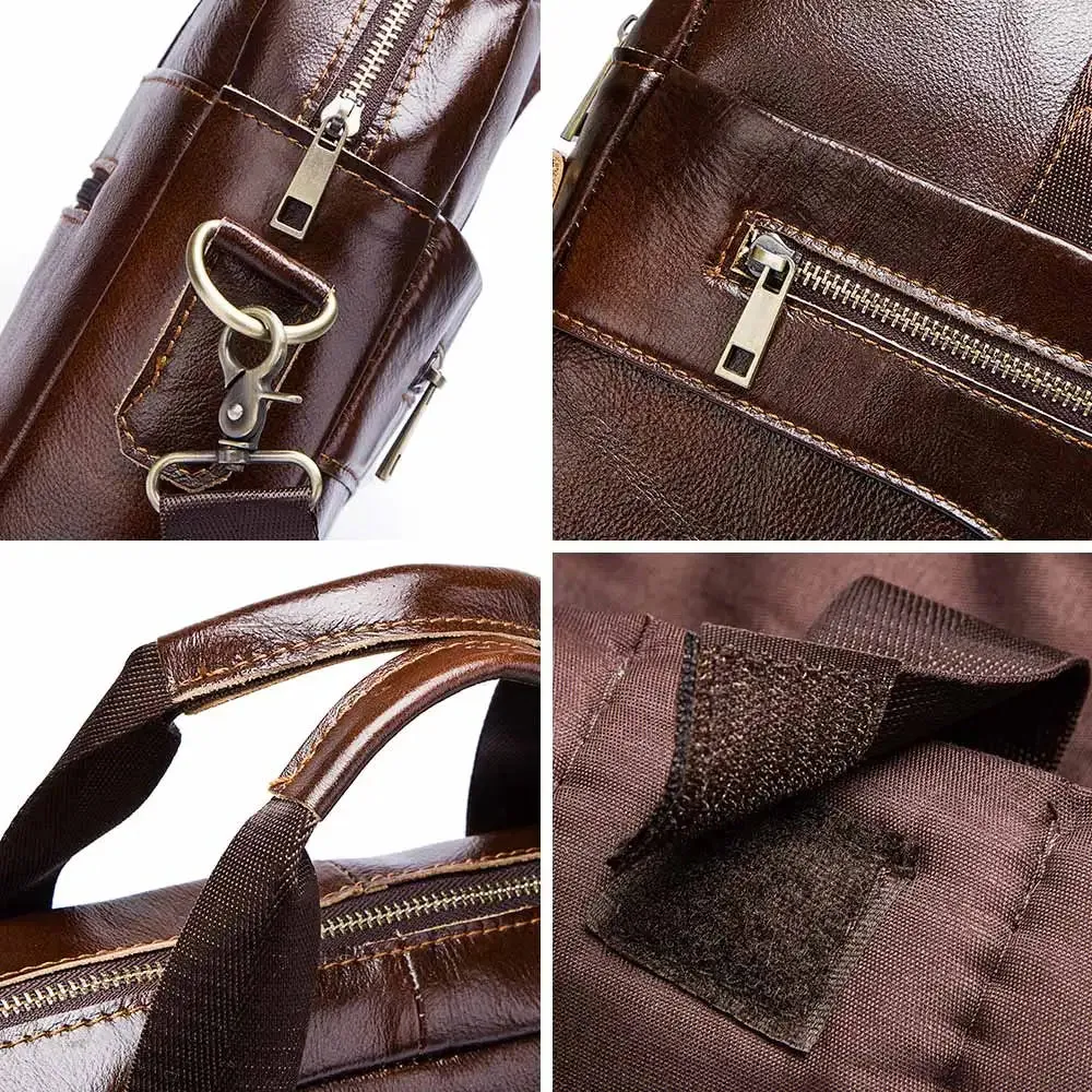 Luxury Genuine Leather Men's Briefcase