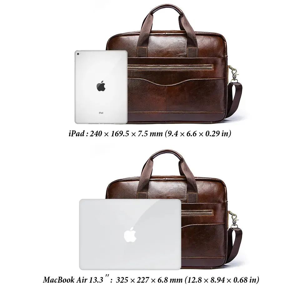 Luxury Genuine Leather Men's Briefcase