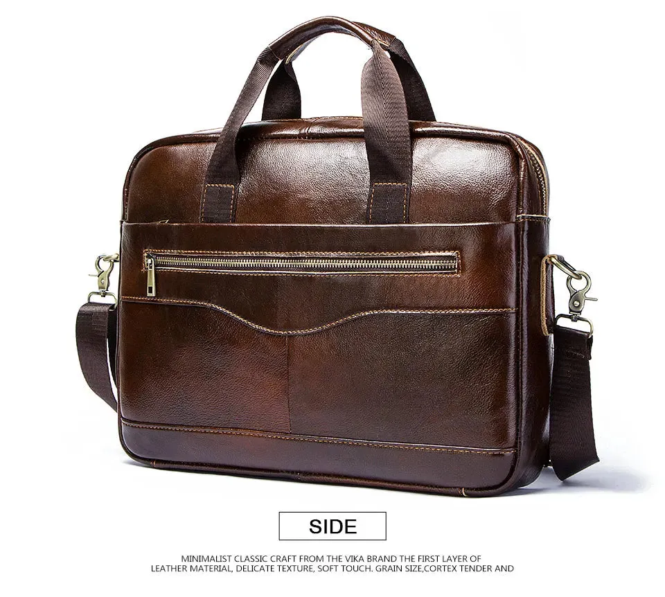 Luxury Genuine Leather Men's Briefcase