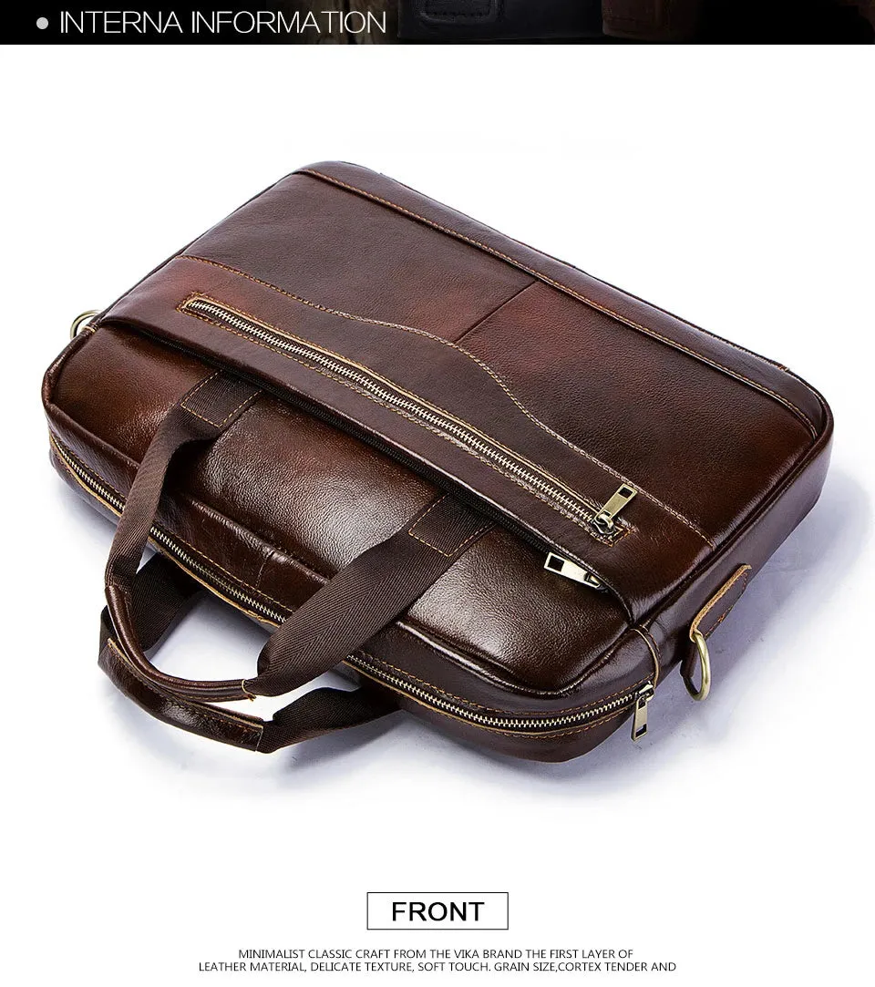 Luxury Genuine Leather Men's Briefcase