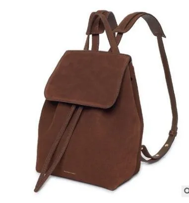 MANSURSTUDIOS  women Faux suede backpack mansur lady suede backpack