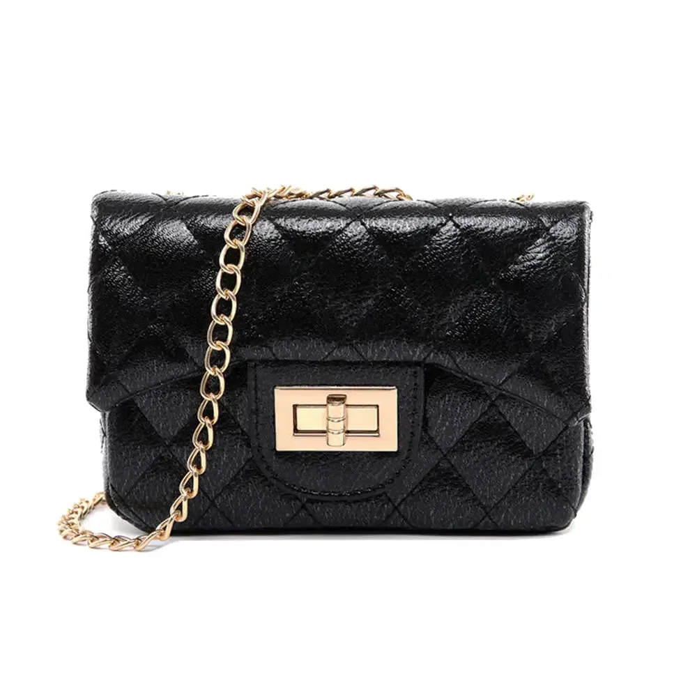 Metallic Classic Mini Purse- Black